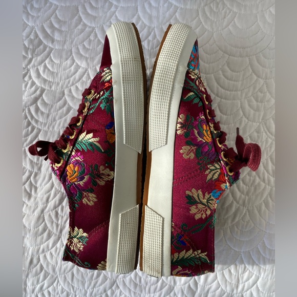 SUPERGA Embroidered Satin Sneakers - Picture 5 of 9